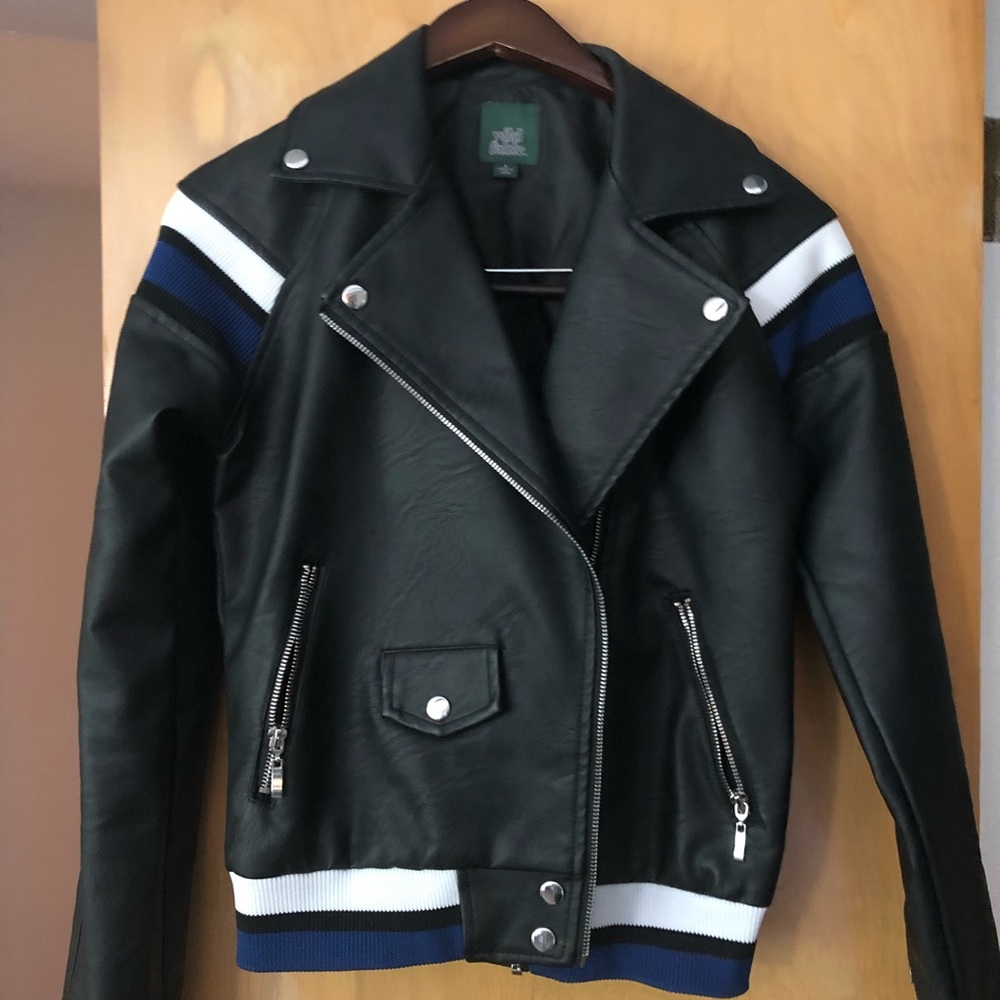 Faux Leather Moto Jacket